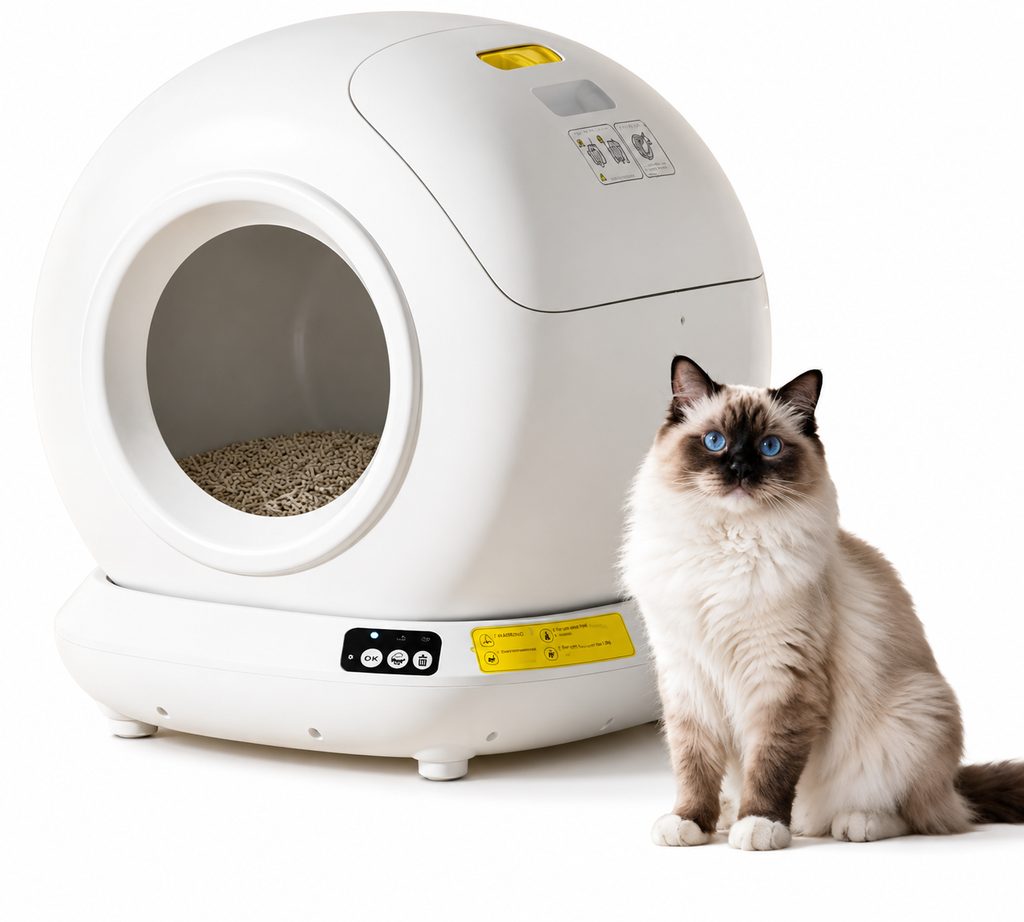 Self-Cleaning Cat Litter Box | Fully Enclosed Automatic, App Control,
